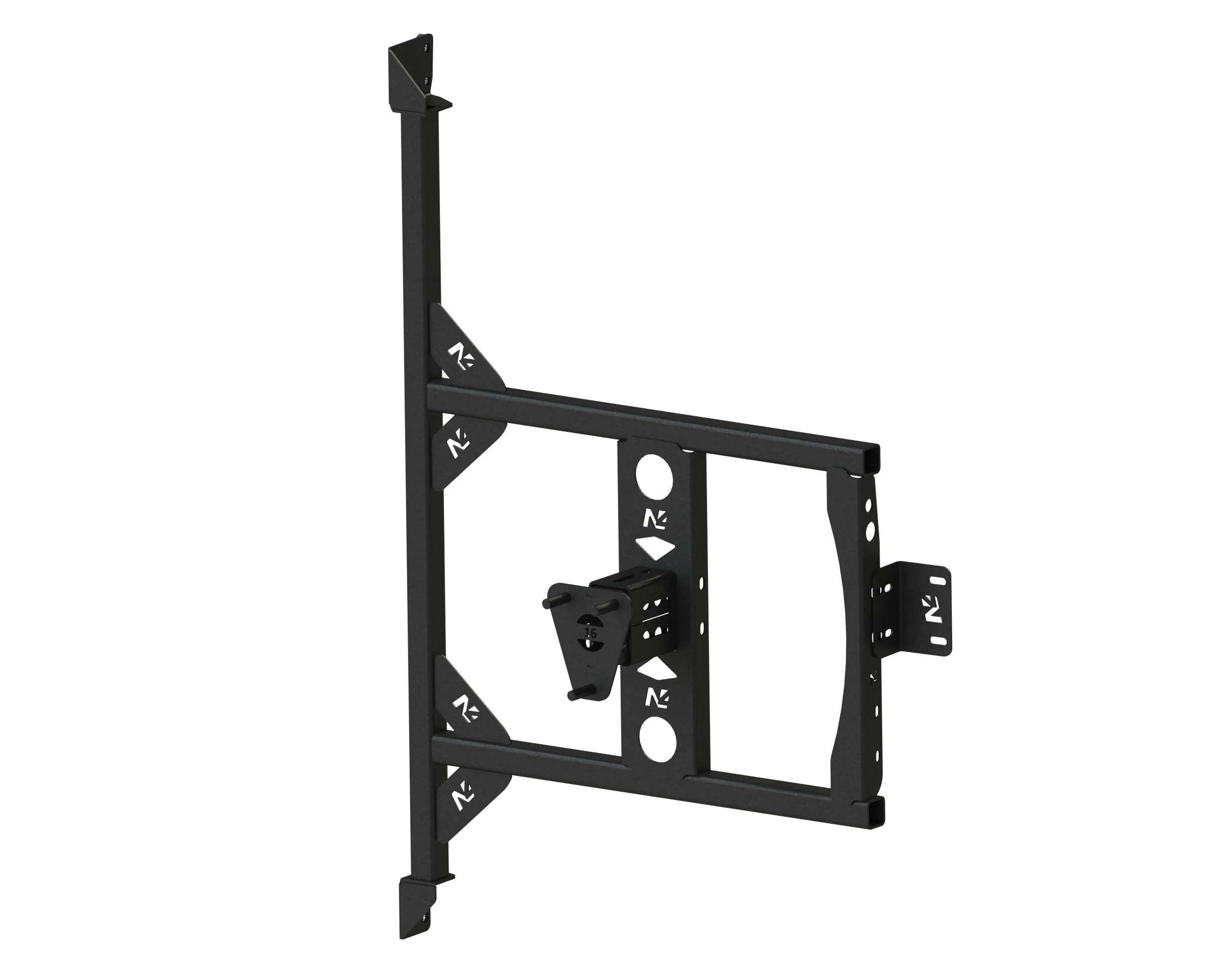 Porte roue de secours en inox sur porte arrière gauche Fiat Ducato Campeo N4-Offroad