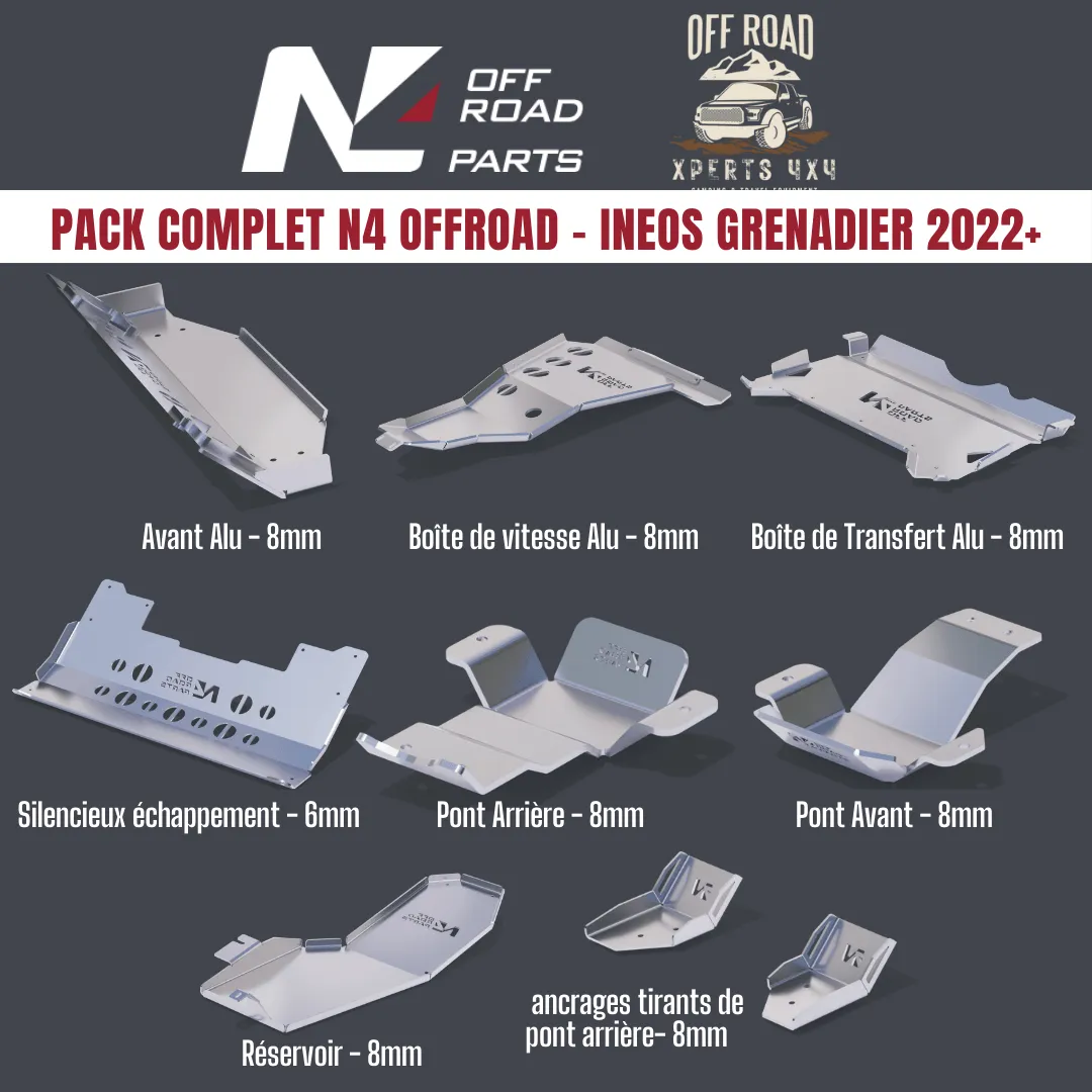 Protection Complète Ineos Grenadier 2022+ N4 Offroad - Pack Blindages Aluminium - Image 13