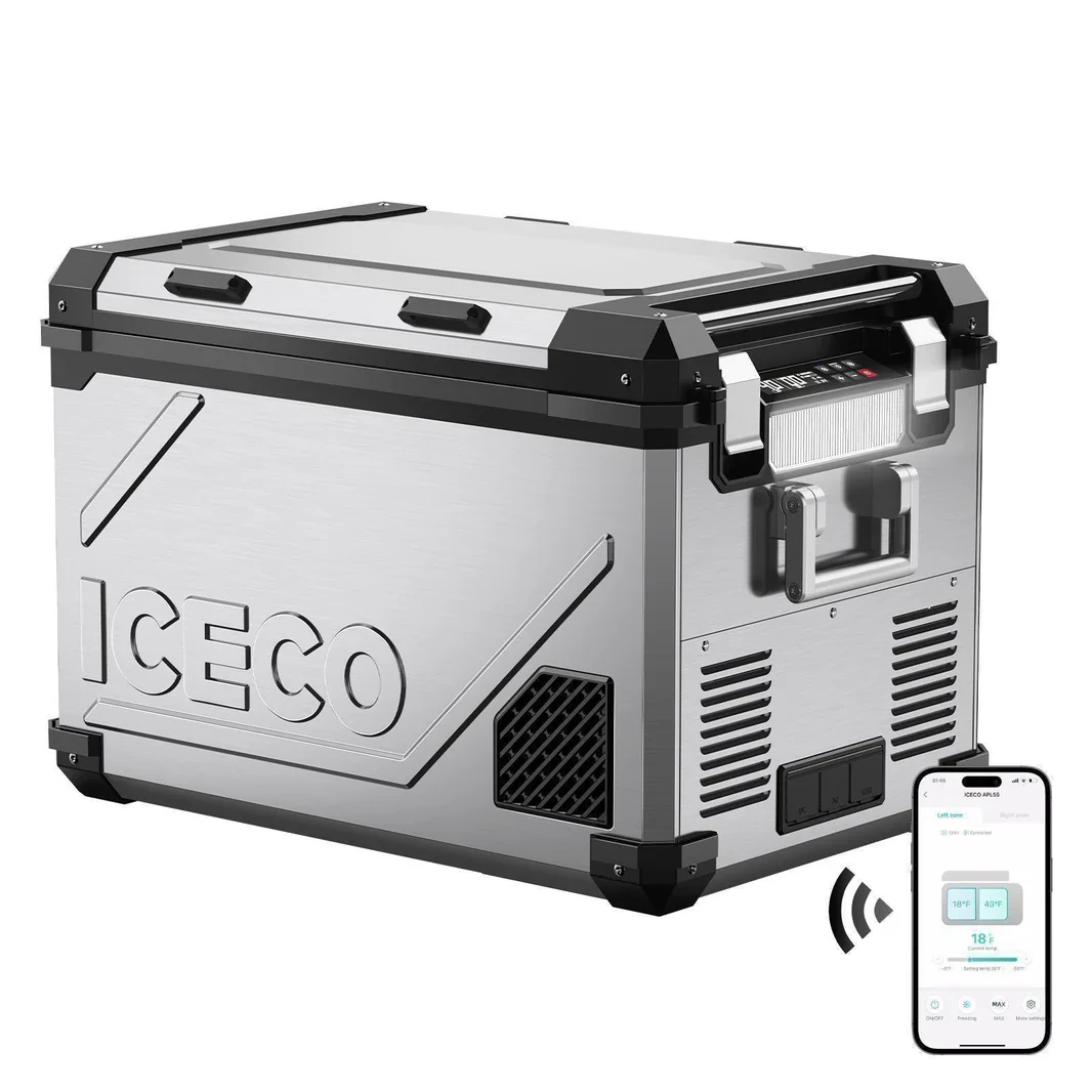Refrigerateur/Congelateur ICECO 55L Double Compartiments - Argent