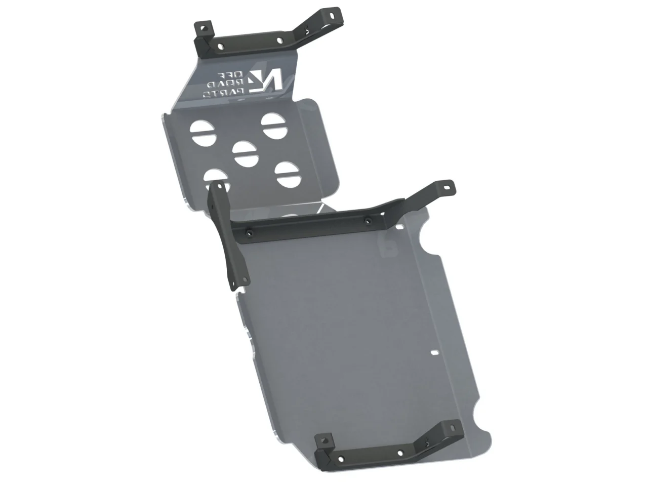 Ski protection réservoir et silencieux arrière aluminium 6mm Dacia Duster 4x4 2009-2023 N4-Offroad - Image 2