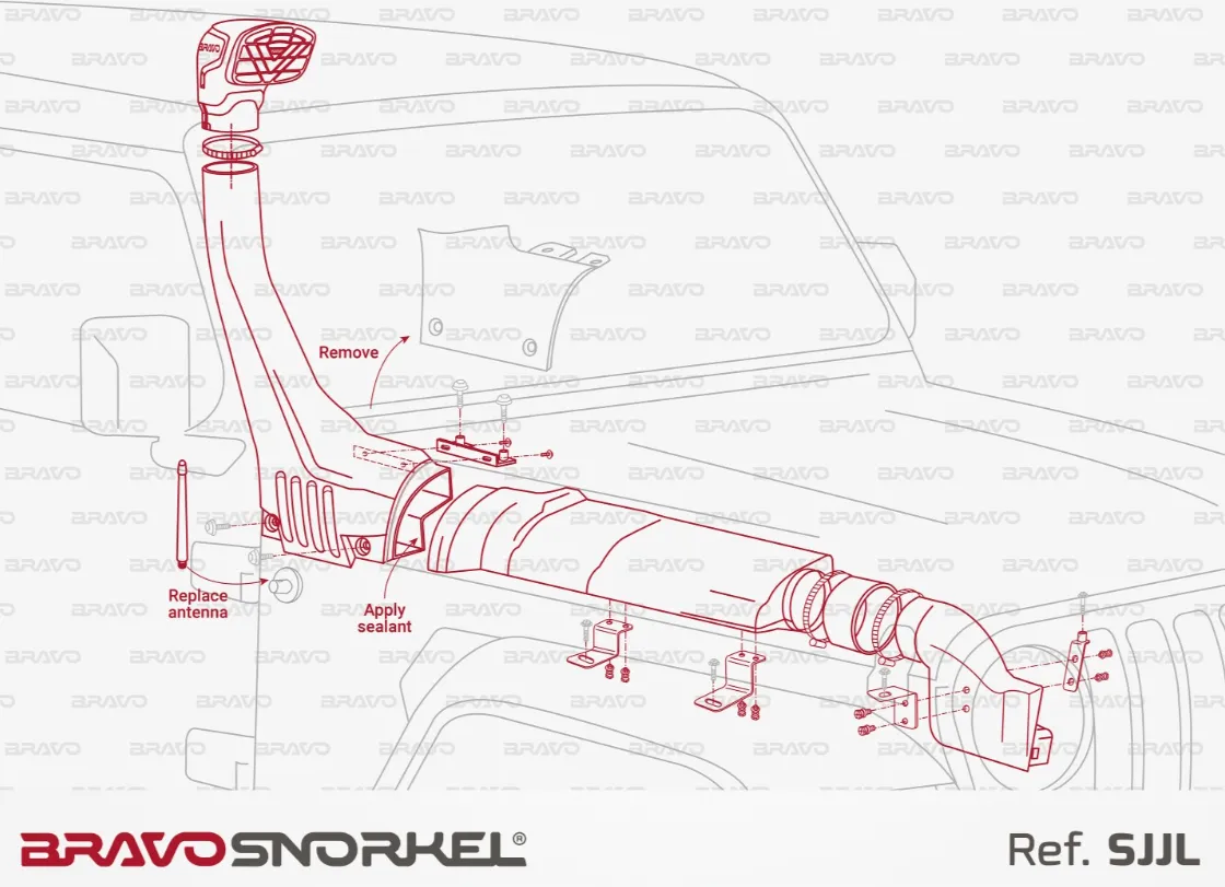 Snorkel Bravo 4x4 - Jeep Wrangler JL / Gladiator JT - Image 3