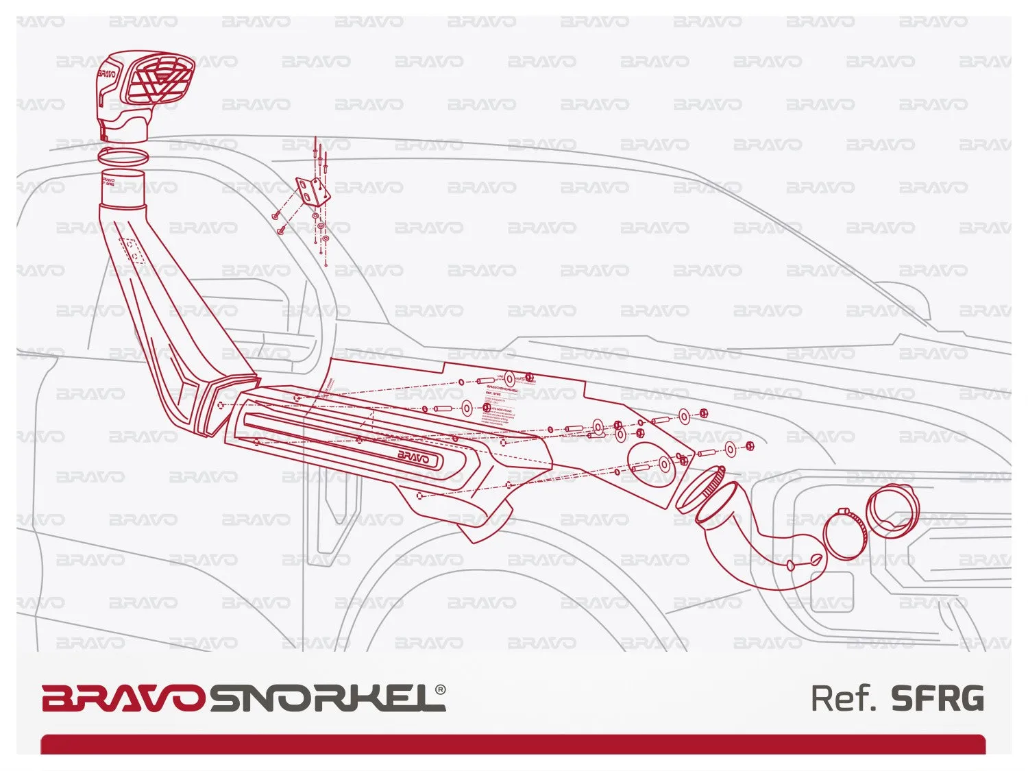 Snorkel Ford Ranger T9 2023+ | BRAVO SNORKEL - Image 9