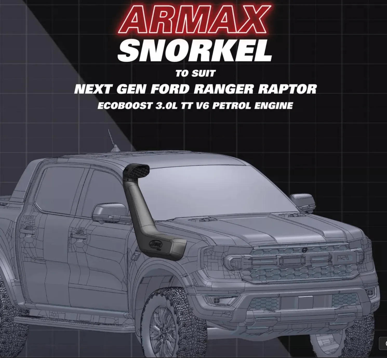 Snorkel Ford RAPTOR 2023+ | 3.0L V6 Essence | Safari 4x4 Armax - Image 6