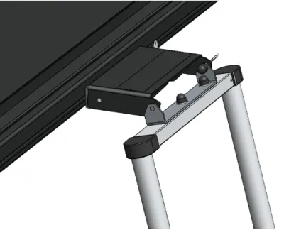 Support d'Extension pour Echelle de tente de toit LT-50 Alu-Cab - Image 2