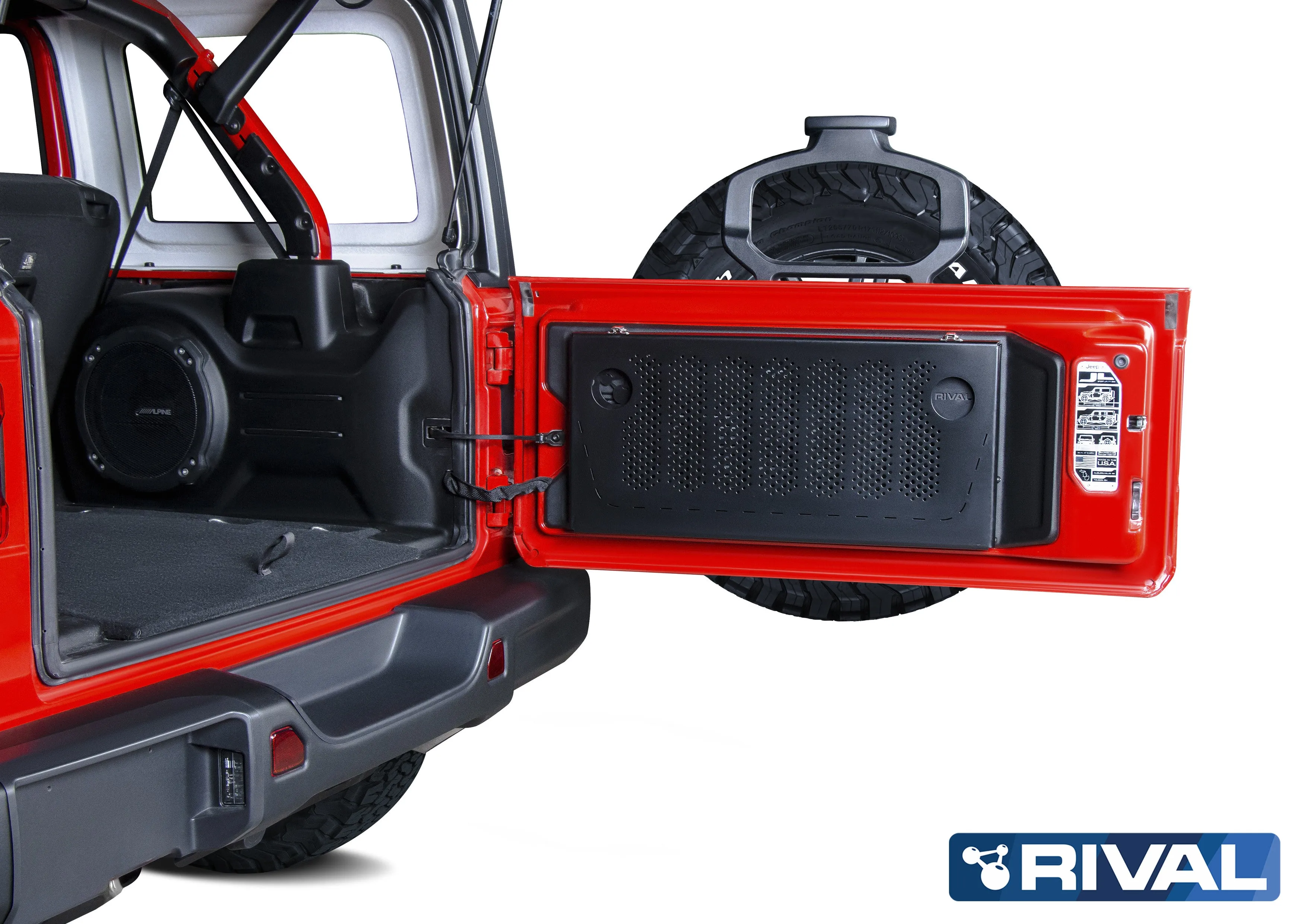 Table Pliante sur Porte Arriere Jeep Wrangler JL - Rival 4x4 - Image 3