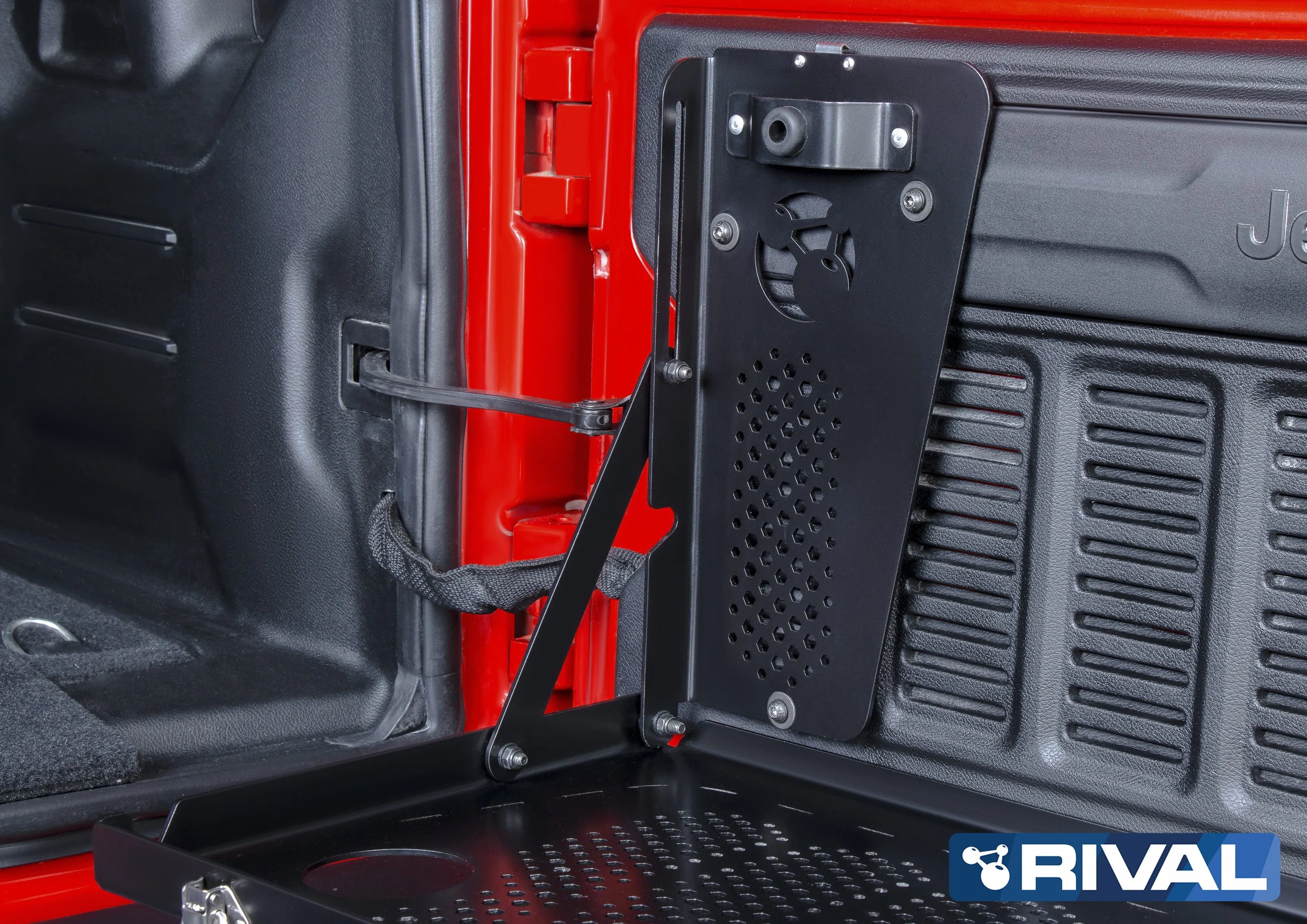 Table Pliante sur Porte Arriere Jeep Wrangler JL - Rival 4x4 - Image 5