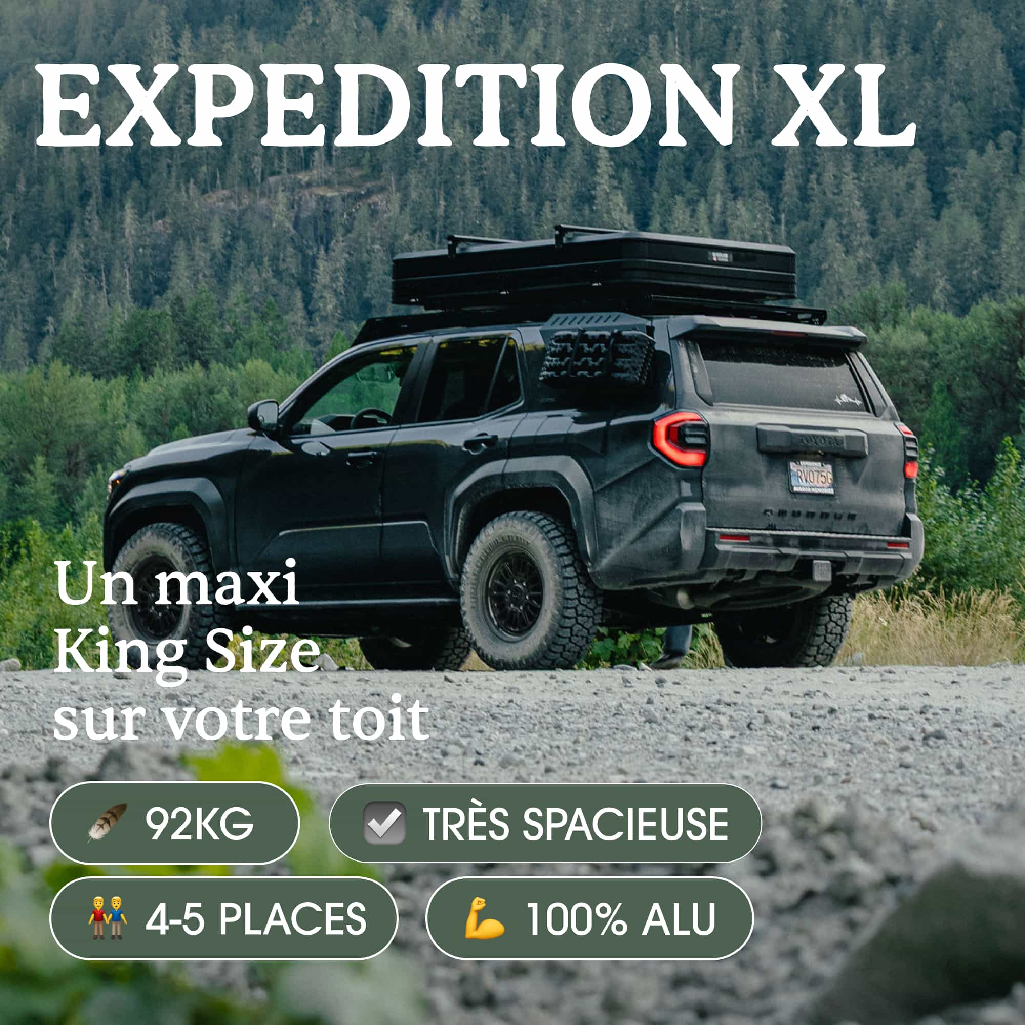 Tente de Toit Expedition XL Go Overland Canada – 4 à 5 Places - Image 4