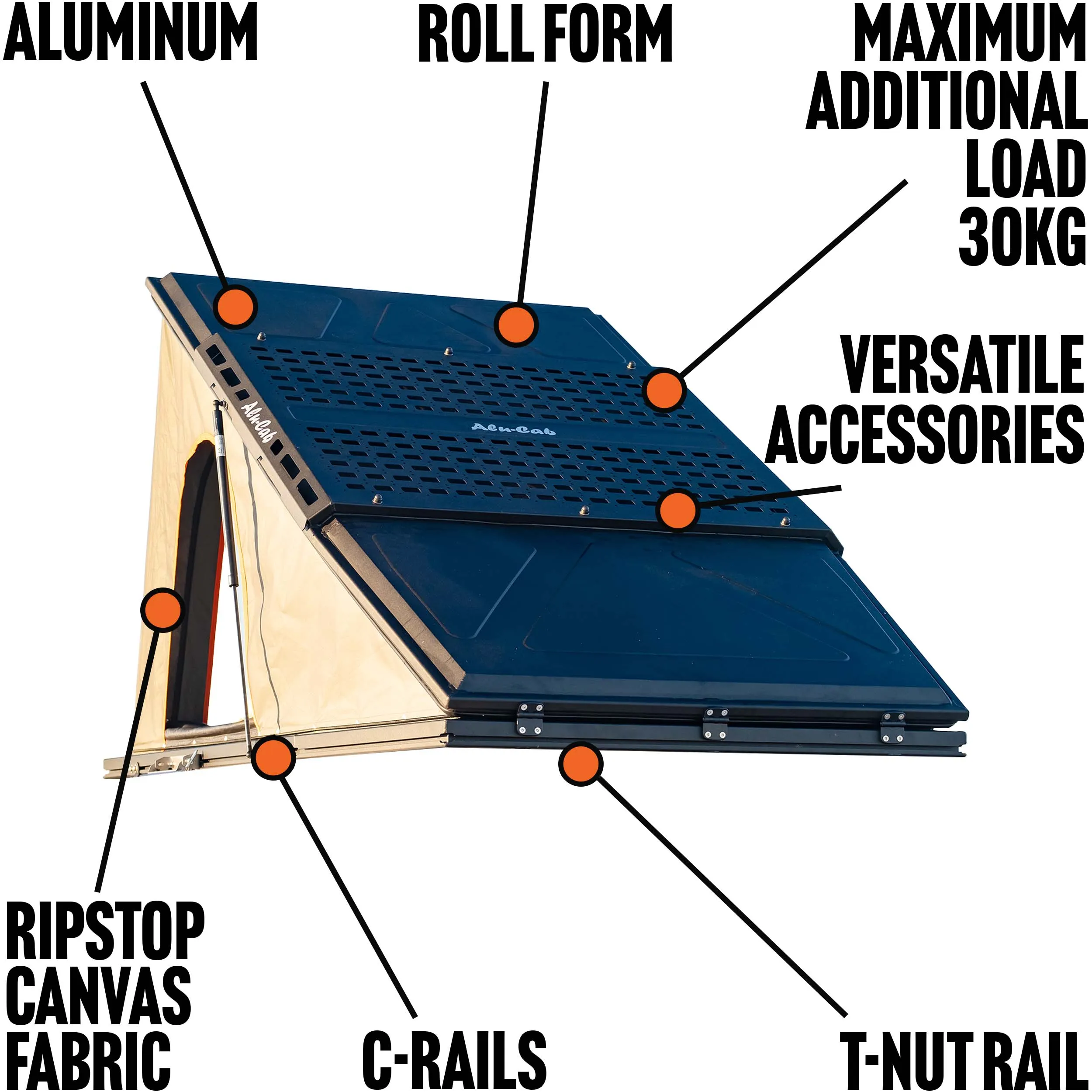 Tente de toit LT-50 Lightweight Alu-Cab | Aluminium - Image 17