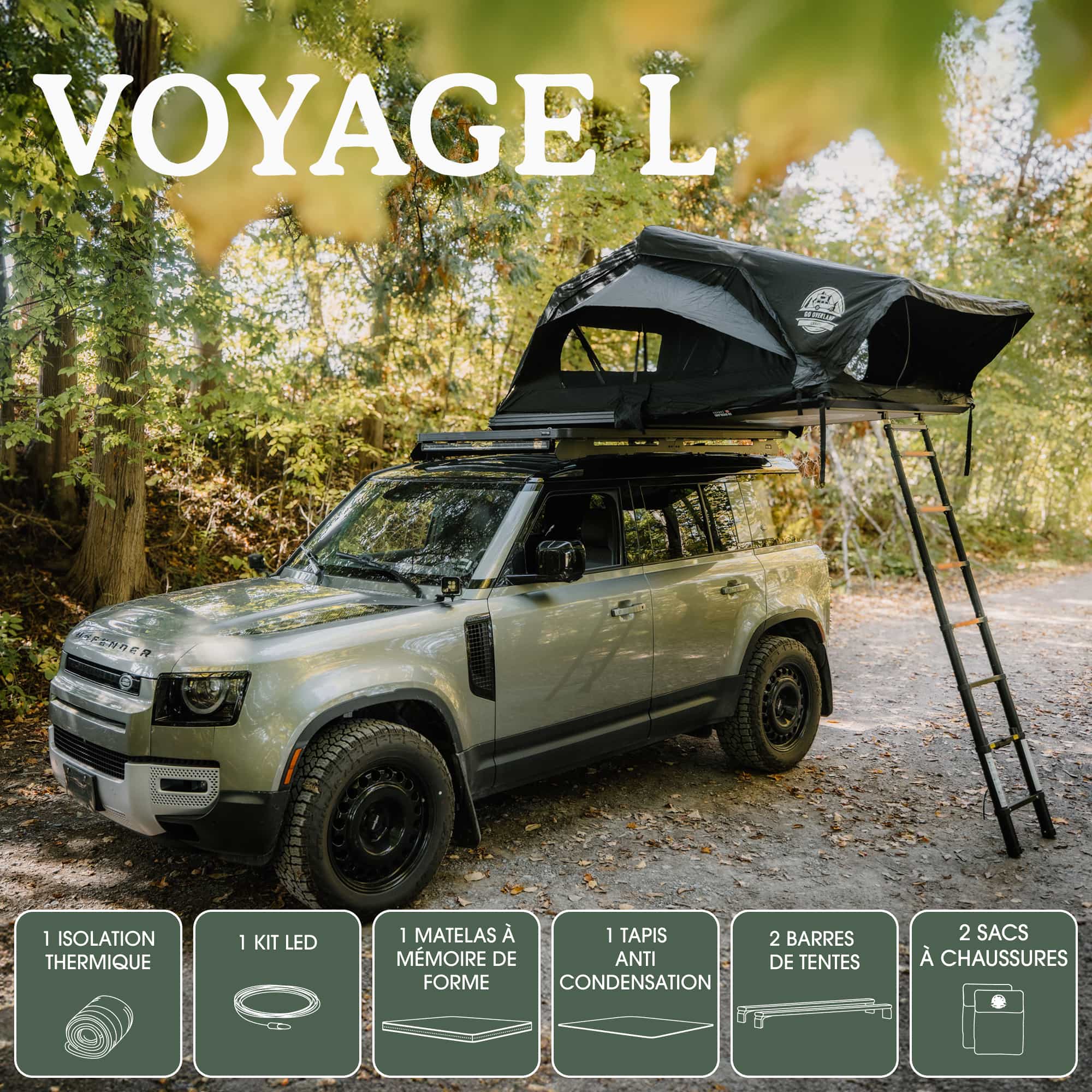 Tente de Toit Voyage L Go Overland Canada – 4 Places - Image 3