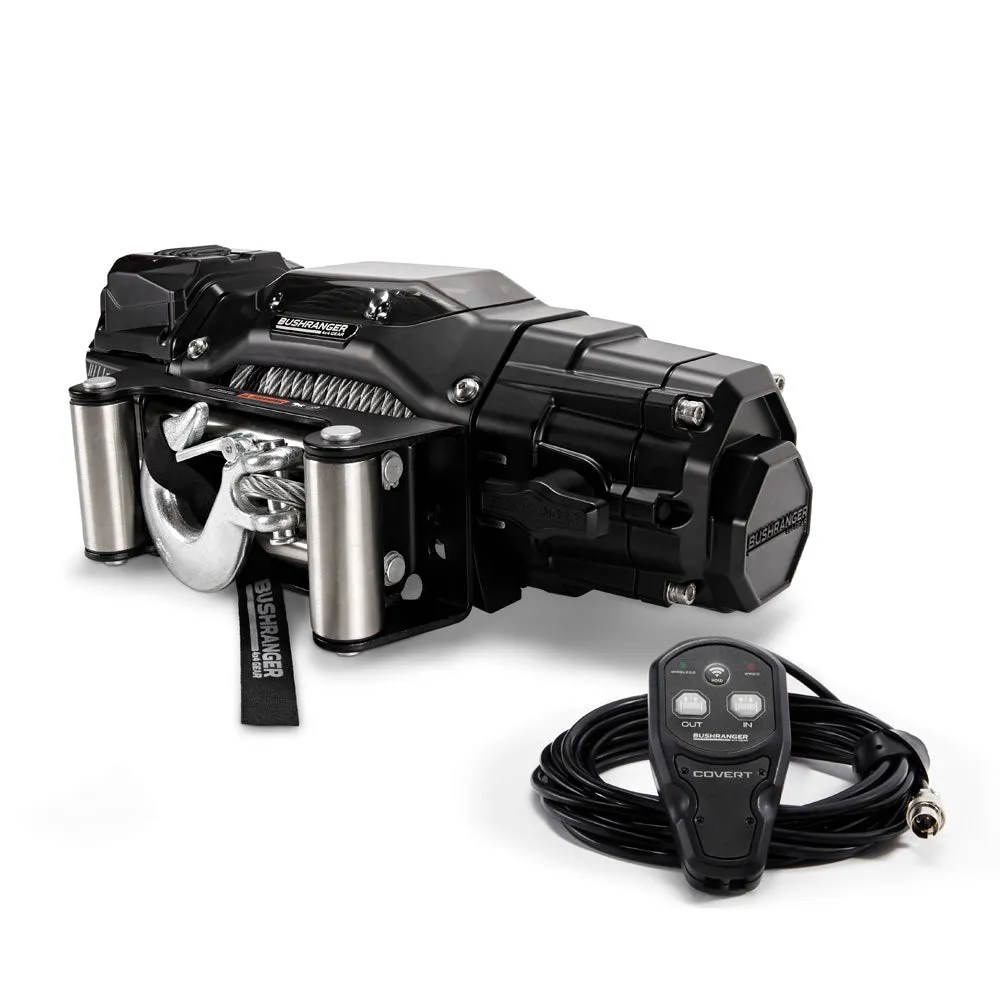 Treuil COVERT 12 Bushranger | 12V | 5443 KG | Cable Acier