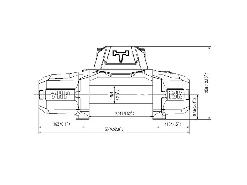 Treuil T-MAX EWI13000S TITAN FORCE VIEW | 5.9T | Câble Synthétique | 12V - Image 12