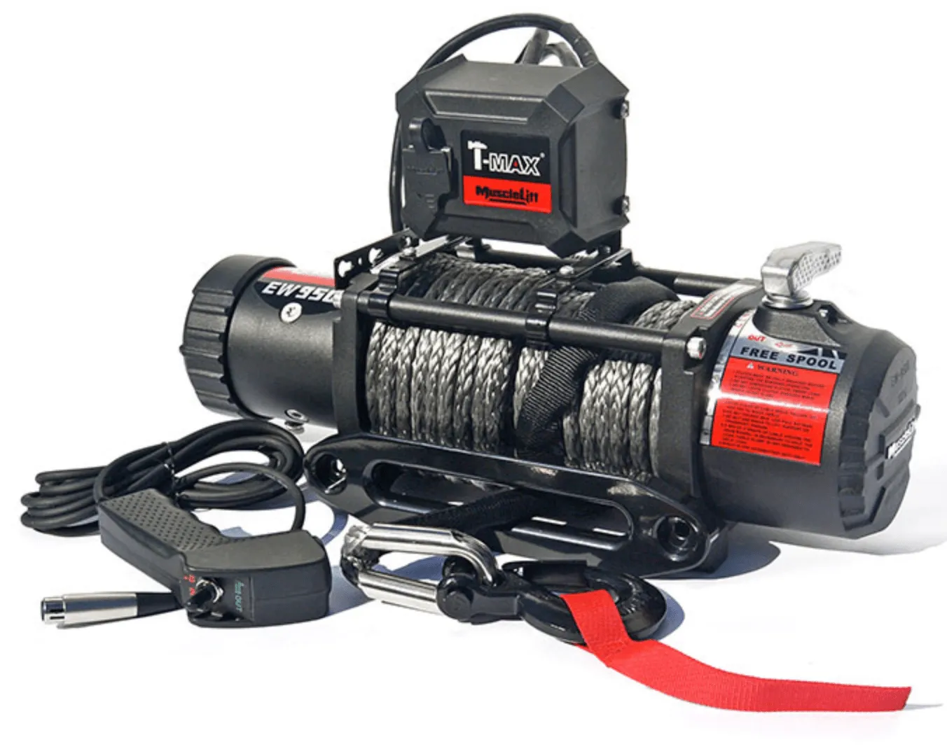 Treuil T-MAX Muscle Fit MW12500 | 5665 Kg | 12V | Cable Synthétique/Plasma - Image 3