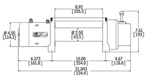 Treuil WARN M8000 3629kg 12V - Image 3