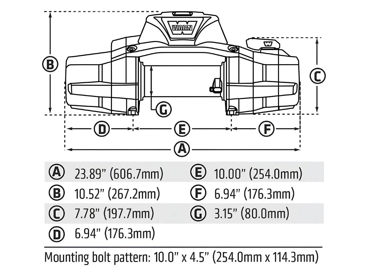 Treuil Warn Zeon XD10-S 4536kg | Corde Synthétique 12V - Image 5